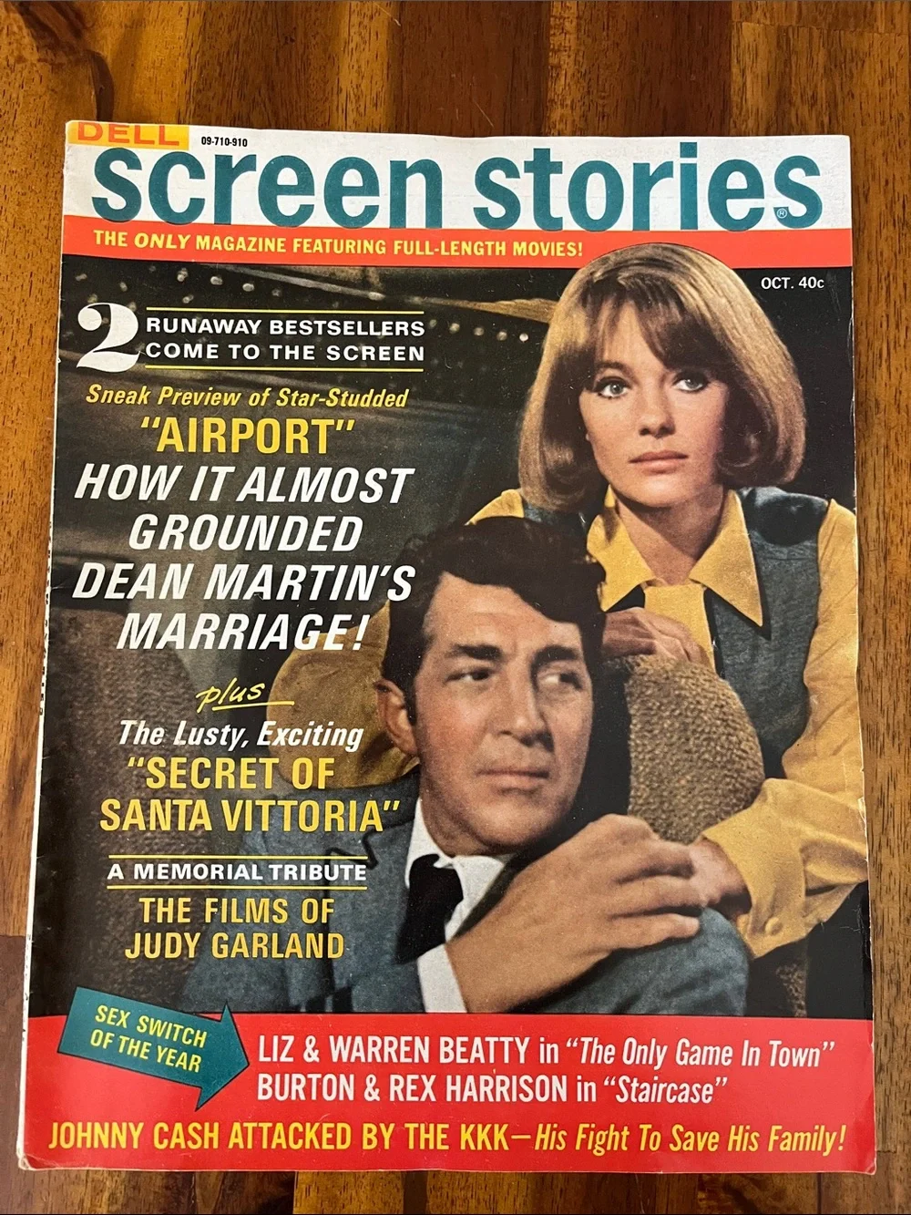 Oct 1969 SCREEN STORIES Dean Martin Johnny Cash Judy Garland+ 60s Movies & Ads
